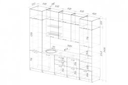 Кухонный гарнитур Альба экстра 2, 300 см 