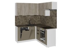 Кухонный гарнитур Альба мега прайм 2, 160х170 см (ПМ+СДШ)